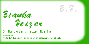 bianka heizer business card